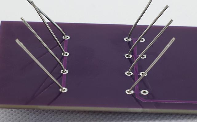 Solder the resistors